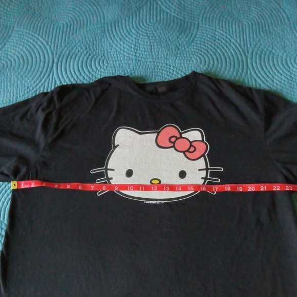 Hello Kitty Sanrio Graphic Black White T-Shirt 2XL 100% Cotton - Picture 2 of 4
